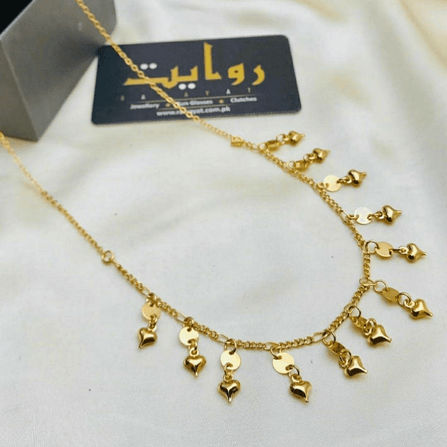 Gold Platted Heart Mala